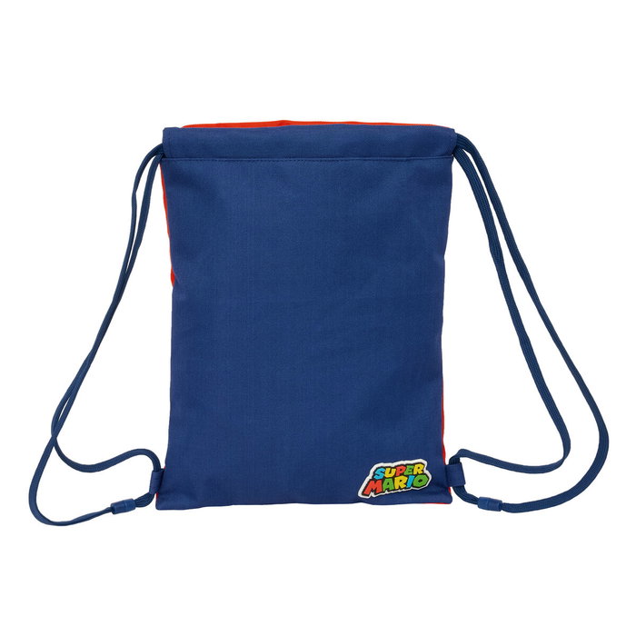 Sac à dos serré par des ficelles Super Mario Mamma mia Rouge Blue marine 26 x 34 x 1 cm