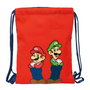 Sac à dos serré par des ficelles Super Mario Mamma mia Rouge Blue marine 26 x 34 x 1 cm