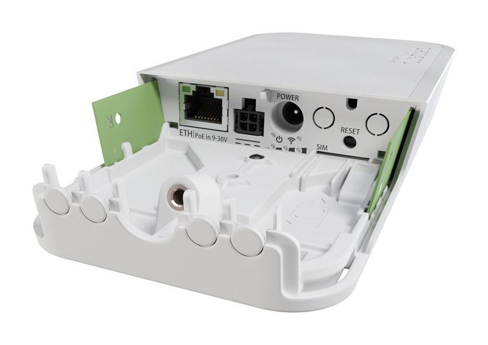 MikroTik wAP LTE kit - Point d'accès extérieur étanche Wi-Fi 4 (802.11b/g/n), 650 MHz, RouterOS v7, avec ports Ethernet PoE-IN, DC jack et modem LTE bande B28