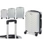 ARTE REGAL Set de 3 valises motif écailles ABS Gris clair