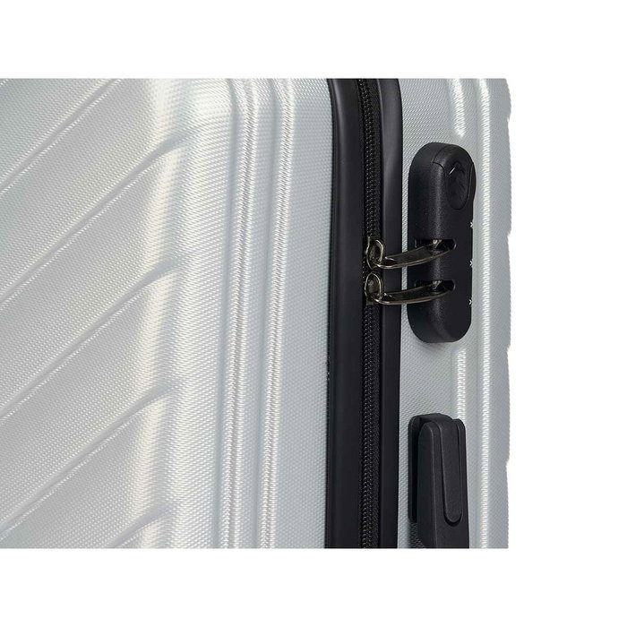 ARTE REGAL Set de 3 valises motif écailles ABS Gris clair
