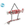 BigBuy Carnival Plaque Suspendue Bras et Os Ensanglantés avec Message Welcome