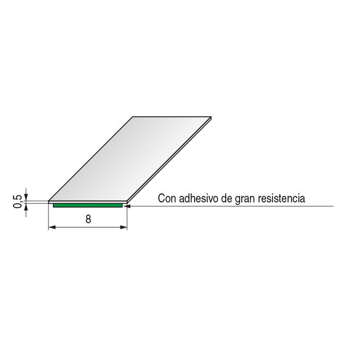 FBS Profile Adhésif Alu Tape 0,5mm x 25m Gris Mate, Chrome, Argenté Mate Largeur 8 FBS Profile Adhésif Alu Tape 0,5mm x 25m Gris Mate, Chrome, Argenté Mate Largeur 8