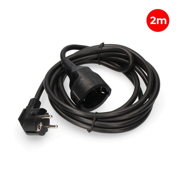 Edm Rallonge 1 prise 2P+T 16A 250V~ 2 m câble H05VV-F 3G1,5mm² noir Edm Rallonge 1 prise 2P+T 16A 250V~ 2 m câble H05VV-F 3G1,5mm² noir