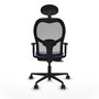 Piqueras y Crespo Chaise de Bureau Jorquera Bleu Clair