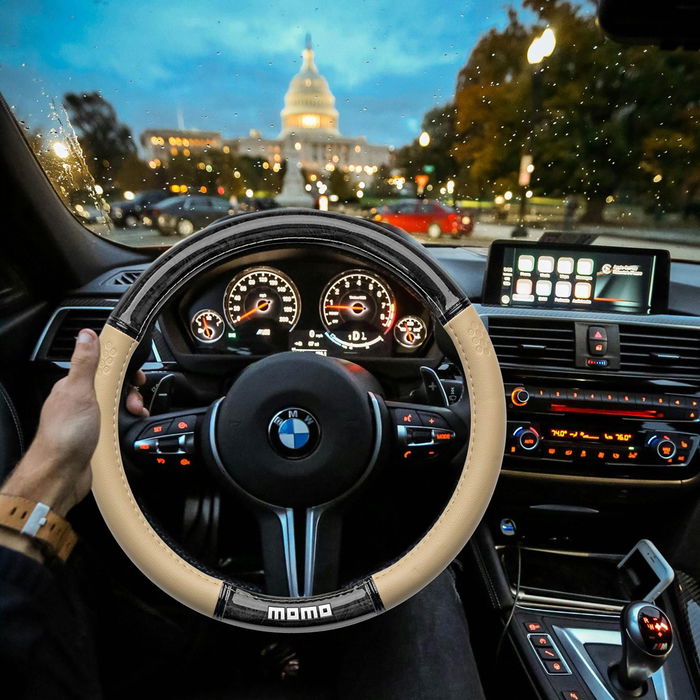 MOMO Housse De Volant M MOMLSWC0LXBEB Luxury Wood Beige-Black Polyuréthane 38-39mm Universel