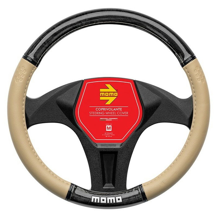 Momo Housse de volant Luxury Wood Beige-Black M Momo Housse de volant Luxury Wood Beige-Black M