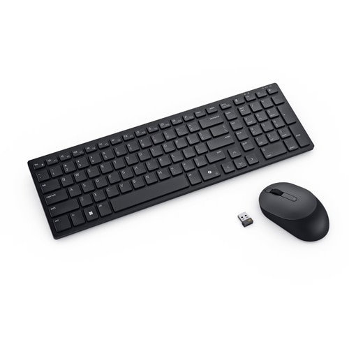 Dell KM555 - Clavier et souris sans fil QWERTY espagnol, 2.4 GHz et Bluetooth 5.1, USB, noir