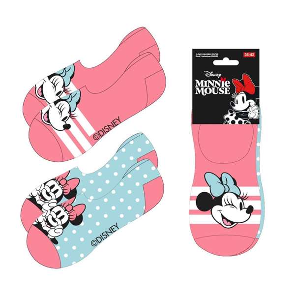 Cerdá Pack de chaussettes Pinkies Disney Minnie sans taille pour enfant, 3 ans et plus