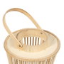 Lanterne Naturel Bambou Verre 16 x 16 x 40 cm