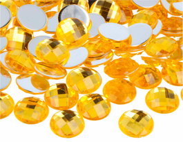 Innspiro Gemmes décoratives acryliques cercle jaune 18mm 200u. Aprox.
