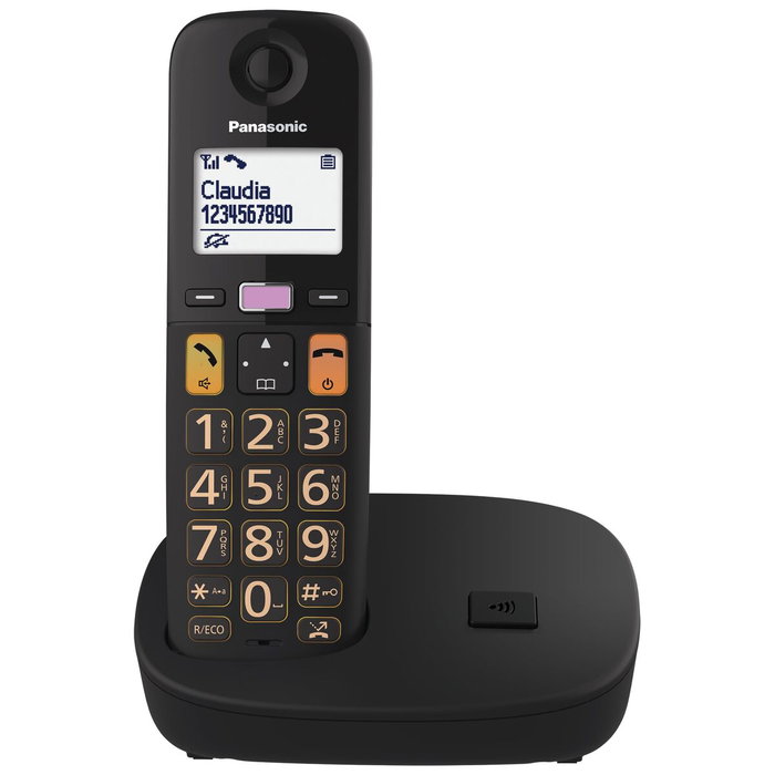 Téléphone Sans Fil Panasonic KX-TGU112EXB Blanc Noir Téléphone Sans Fil Panasonic KX-TGU112EXB Blanc Noir