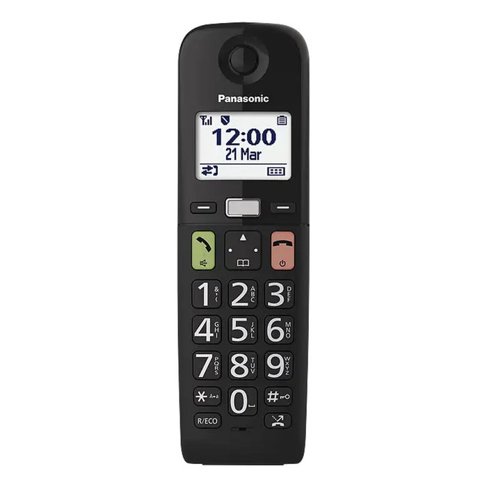 Téléphone Sans Fil Panasonic KX-TGU112EXB Blanc Noir Téléphone Sans Fil Panasonic KX-TGU112EXB Blanc Noir