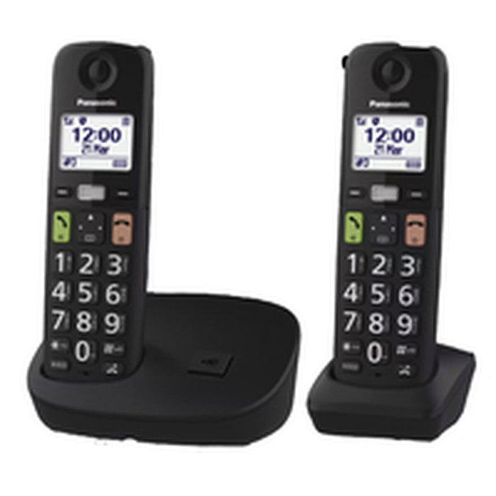 Téléphone Sans Fil Panasonic KX-TGU112EXB Blanc Noir Téléphone Sans Fil Panasonic KX-TGU112EXB Blanc Noir