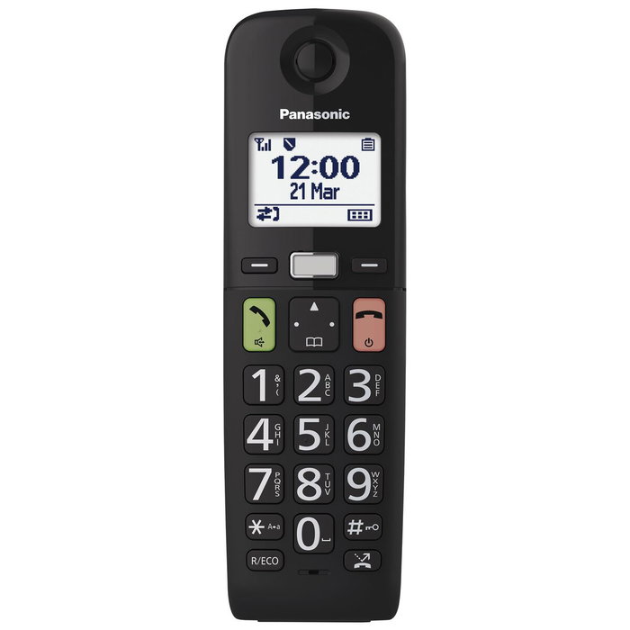 Téléphone Sans Fil Panasonic KX-TGU112EXB Blanc Noir Téléphone Sans Fil Panasonic KX-TGU112EXB Blanc Noir