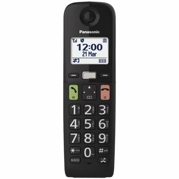 Téléphone Sans Fil Panasonic KX-TGU112EXB Blanc Noir Téléphone Sans Fil Panasonic KX-TGU112EXB Blanc Noir