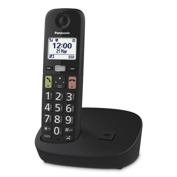 Téléphone Sans Fil Panasonic KX-TGU112EXB Blanc Noir Téléphone Sans Fil Panasonic KX-TGU112EXB Blanc Noir