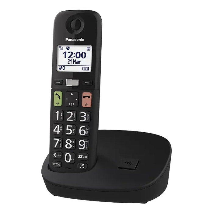 Téléphone Sans Fil Panasonic KX-TGU112EXB Blanc Noir Téléphone Sans Fil Panasonic KX-TGU112EXB Blanc Noir