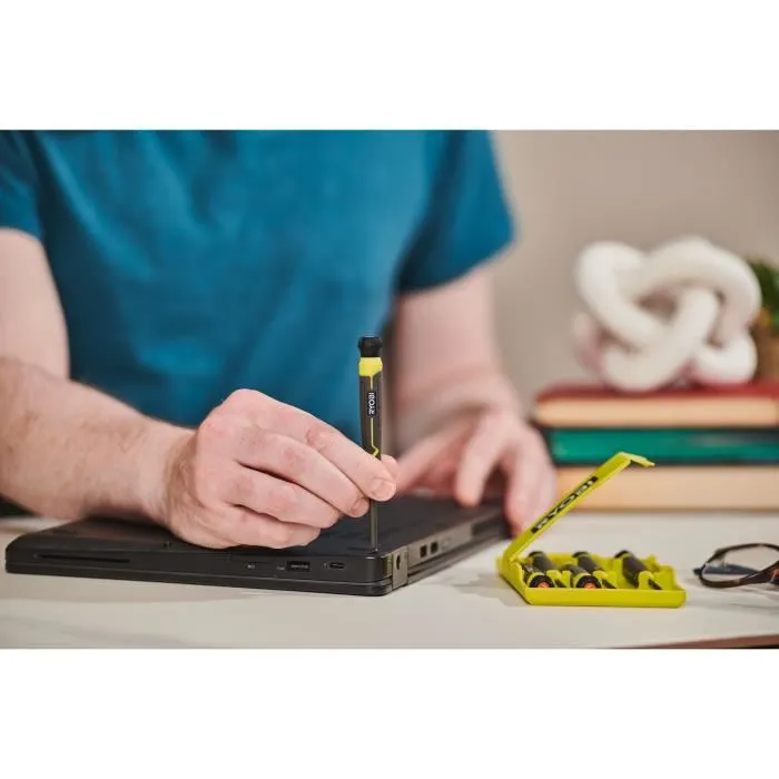 Ryobi - Jeu de 6 tournevis de précision pour travaux minutieux - SL1, SL2, SL3, PH1, PH0