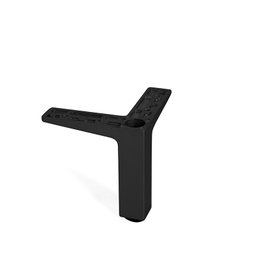 MAFOS Pata metálica zamak quadro finition noire hauteur H90