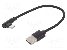 GEMBIRD Câble USB 2.0 Cablexpert USB A vers USB C angulaire 0,2m