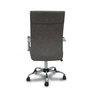 Chaise Opti527 Mécanisme d'inclinaison Cuir écologique Gris Structure chromée Accoudoirs fixes Sans appui-tête Roulettes en nylon 50 mm