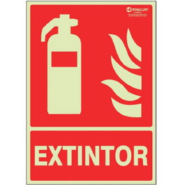 DUVER Signal de sécurité Extincteur, Plastique, 297 x 210 mm