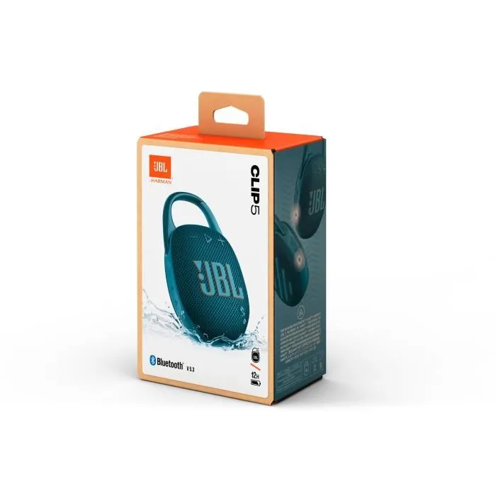 JBL Clip 5 Enceinte sans fil Portable Bluetooth Étanche Bleu