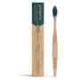 GEORGANICS Brosse à dents en bois de hêtre bleu, dure