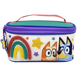 CYP BRANDS Nécessaire de voyage Rainbow Bluey - 23 x 11 x 11 cm - Toilettes avec compartiments intérieurs et fermeture à zip