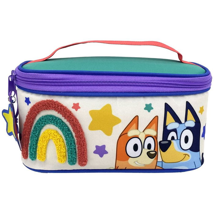 CYP BRANDS Nécessaire de voyage Rainbow Bluey - 23 x 11 x 11 cm - Toilettes avec compartiments intérieurs et fermeture à zip CYP BRANDS Nécessaire de voyage Rainbow Bluey - 23 x 11 x 11 cm - Toilettes avec compartiments intérieurs et fermeture à zip