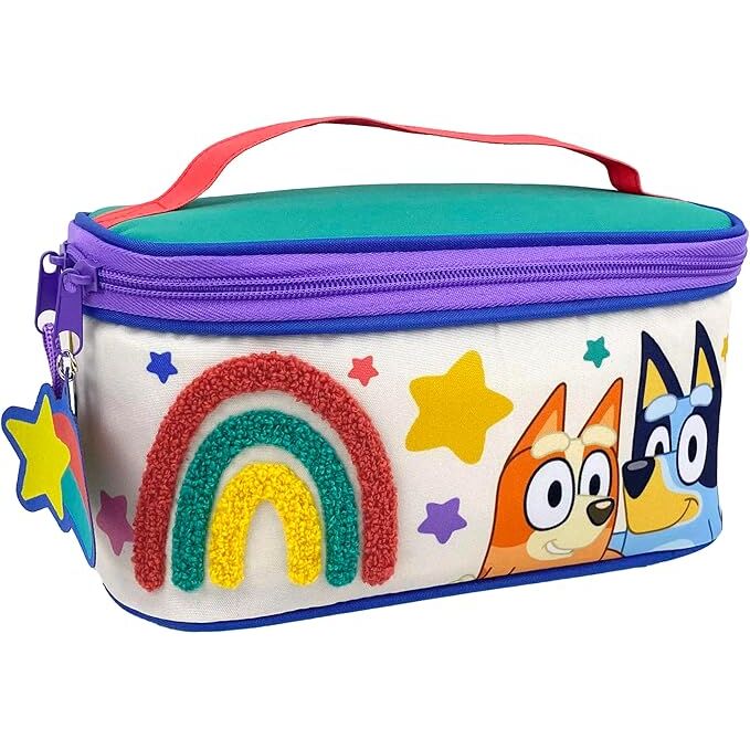 CYP BRANDS Nécessaire de voyage Rainbow Bluey - 23 x 11 x 11 cm - Toilettes avec compartiments intérieurs et fermeture à zip CYP BRANDS Nécessaire de voyage Rainbow Bluey - 23 x 11 x 11 cm - Toilettes avec compartiments intérieurs et fermeture à zip
