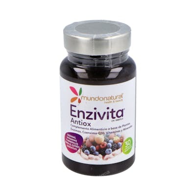 MUNDONATURAL Enzivita 30 gélules - Complément alimentaire antioxydant avec enzymes, coenzyme Q10, vitamines et minéraux MUNDONATURAL Enzivita 30 gélules - Complément alimentaire antioxydant avec enzymes, coenzyme Q10, vitamines et minéraux