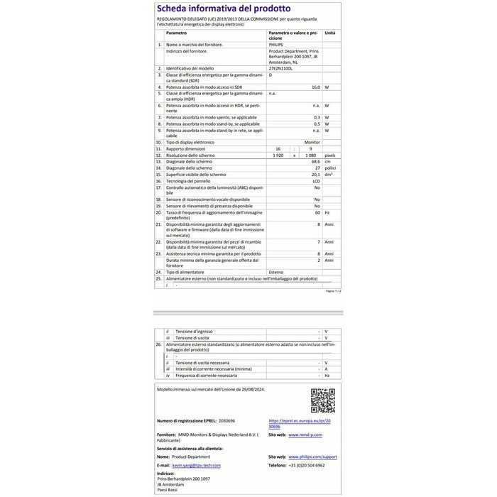 Monitor Gaming Philips Full HD 27"