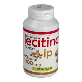 PINISAN Lecitine de Soja 1200 mg 90 Perles – Complément Alimentaire sans Gluten ni Lactose