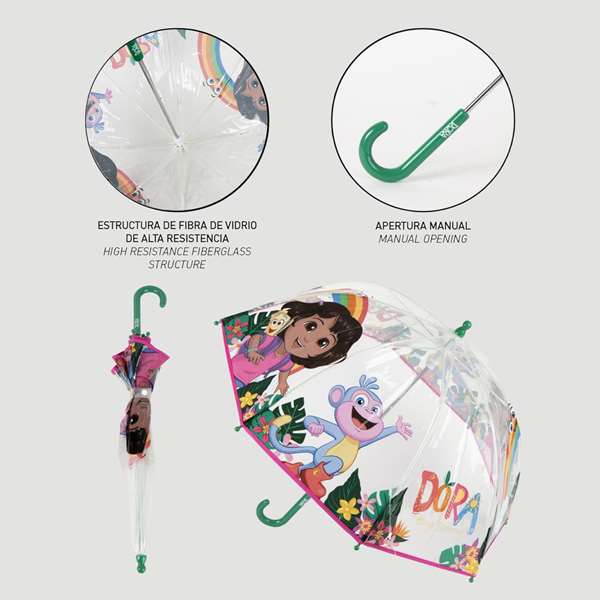 Cerdá Parapluie Manuel Dora l'Exploratrice T45C 45 cm Vert pour Enfant dès 36 mois Cerdá Parapluie Manuel Dora l'Exploratrice T45C 45 cm Vert pour Enfant dès 36 mois