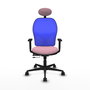Piqueras y Crespo Chaise de Bureau Jorquera Rose et Bleu avec Appui-tête