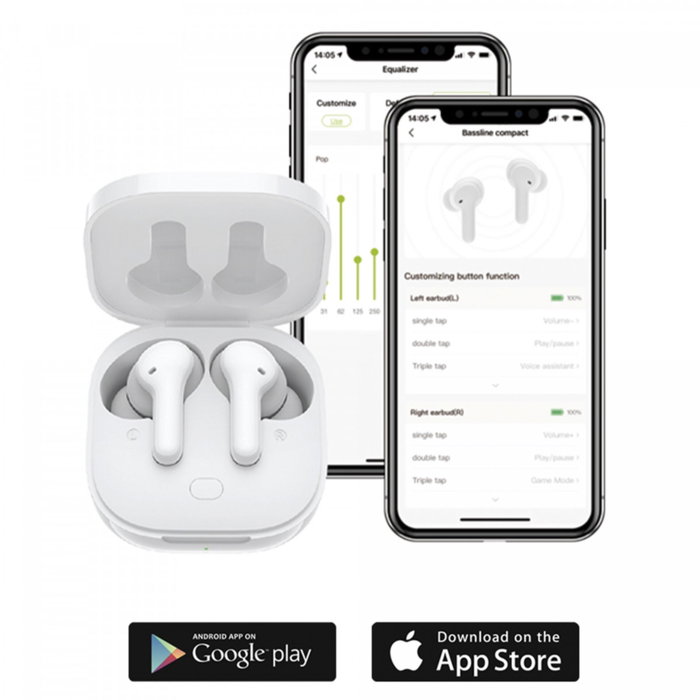 Boompods Bassline Compact Blanc Boompods Bassline Compact Blanc