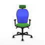 Piqueras y Crespo Chaise de Bureau Jorquera Vert et Bleu