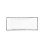 Quid Plat Bocata Porcelaine Gastro Black 29,5x11x3 cm - Noir/Blanc - Lot de 6