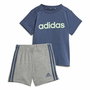Ensemble de Sport pour Bébé Adidas I Lin Co Set Infantil Bleu Gris Multicouleur