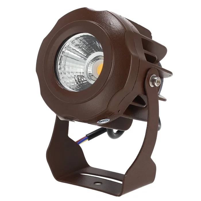 Foco Led con Pincho Jardín 10W IP65 2700K Acabado Marrón