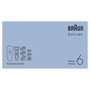 Braun Series 6 Rasoir électrique - Noir - 60 min d'autonomie, Charge rapide 5 min de la batterie, Wet & Dry, 1 tête flexible 2D, Sabot 1-7 mm, Batterie Li-Ion, Noir<|image>