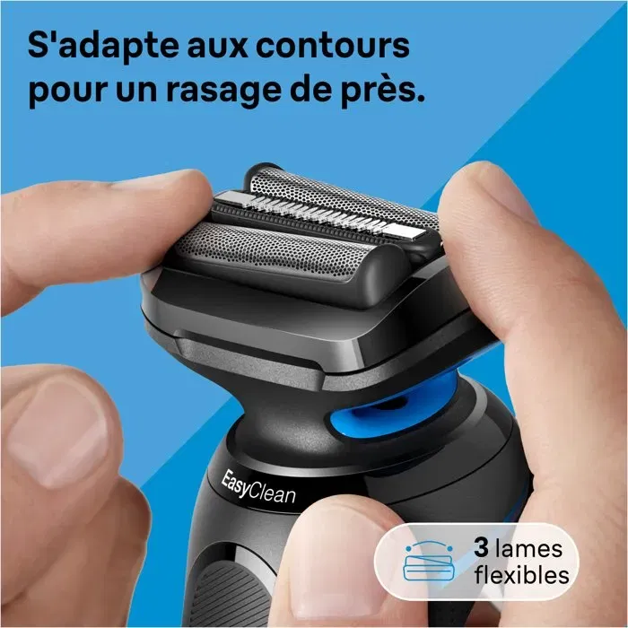 Braun Series 6 - Rasoir électrique pour homme - Noir - Autonomie 60 min - Charge rapide 5 min - 2 modes (Turbo, Doux)