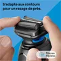Braun Series 6 - Rasoir électrique pour homme - Noir - Autonomie 60 min - Charge rapide 5 min - 2 modes (Turbo, Doux)