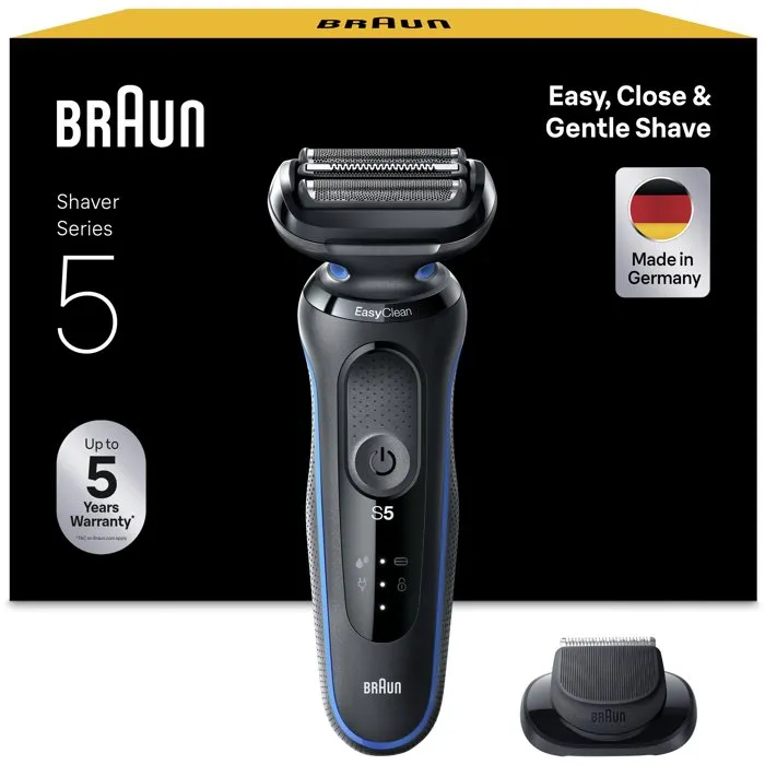 Braun Series 6 - Rasoir électrique pour homme - Noir - Autonomie 60 min - Charge rapide 5 min - 2 modes (Turbo, Doux)
