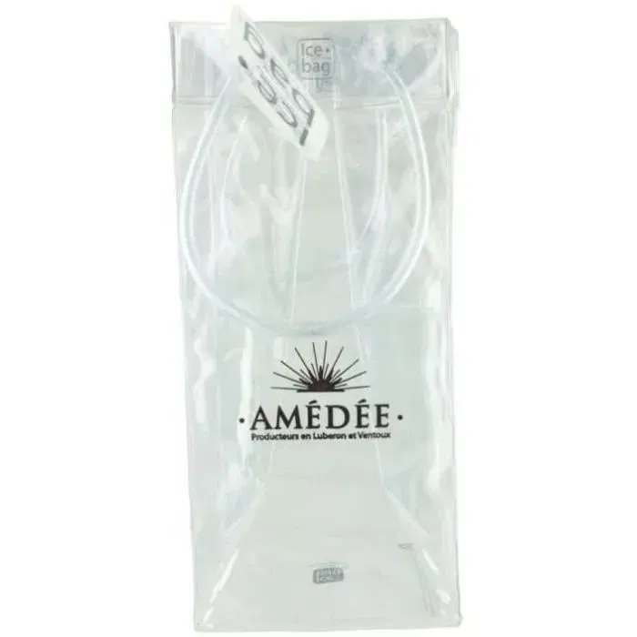 Amedee - Sac à glace transparent Ice Bag Amédée - Capacité 2 litres, Dimensions 30 cm * 20 cm, Diamètre 14 cm - En polyester