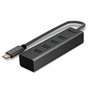 Lindy Hub USB 3.2 Gen 1 Type C 4 Ports USB-A SuperSpeed 5Gbit/s Compact, Alimentation par Bus, Plug and Play