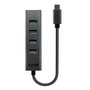 Lindy Hub USB 3.2 Gen 1 Type C 4 Ports USB-A SuperSpeed 5Gbit/s Compact, Alimentation par Bus, Plug and Play
