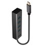 Lindy Hub USB 3.2 Gen 1 Type C 4 Ports USB-A SuperSpeed 5Gbit/s Compact, Alimentation par Bus, Plug and Play